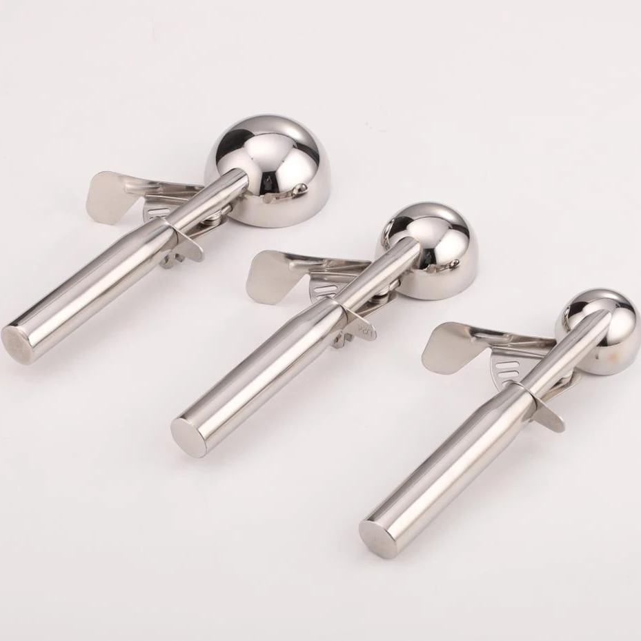 Stainless Steel Ice Cream Scoop Tool Cookie Scoop Icecream Spoon Ice Ball Mold Yogurt Dough Meat Watermelon Spoon Kitchen Gadget