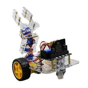 

Micro:bit Mechanical Arm Smart Robot Car DIY Kit Support Graphical Programming STEM Educational Toy with BT for Students