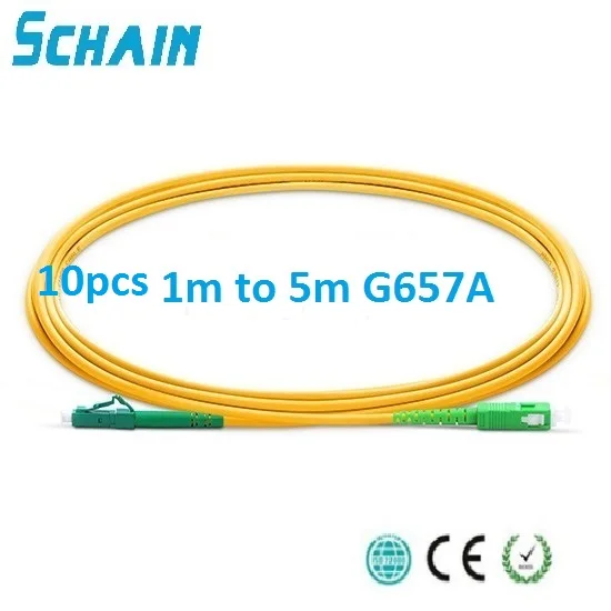 

10pcs SC LC APC Patchcord optical SC LC Patch cord 2.0mm PVC G657 Fiber Jumper Simplex SM FTTH Optic Cable SC LC APC Connector