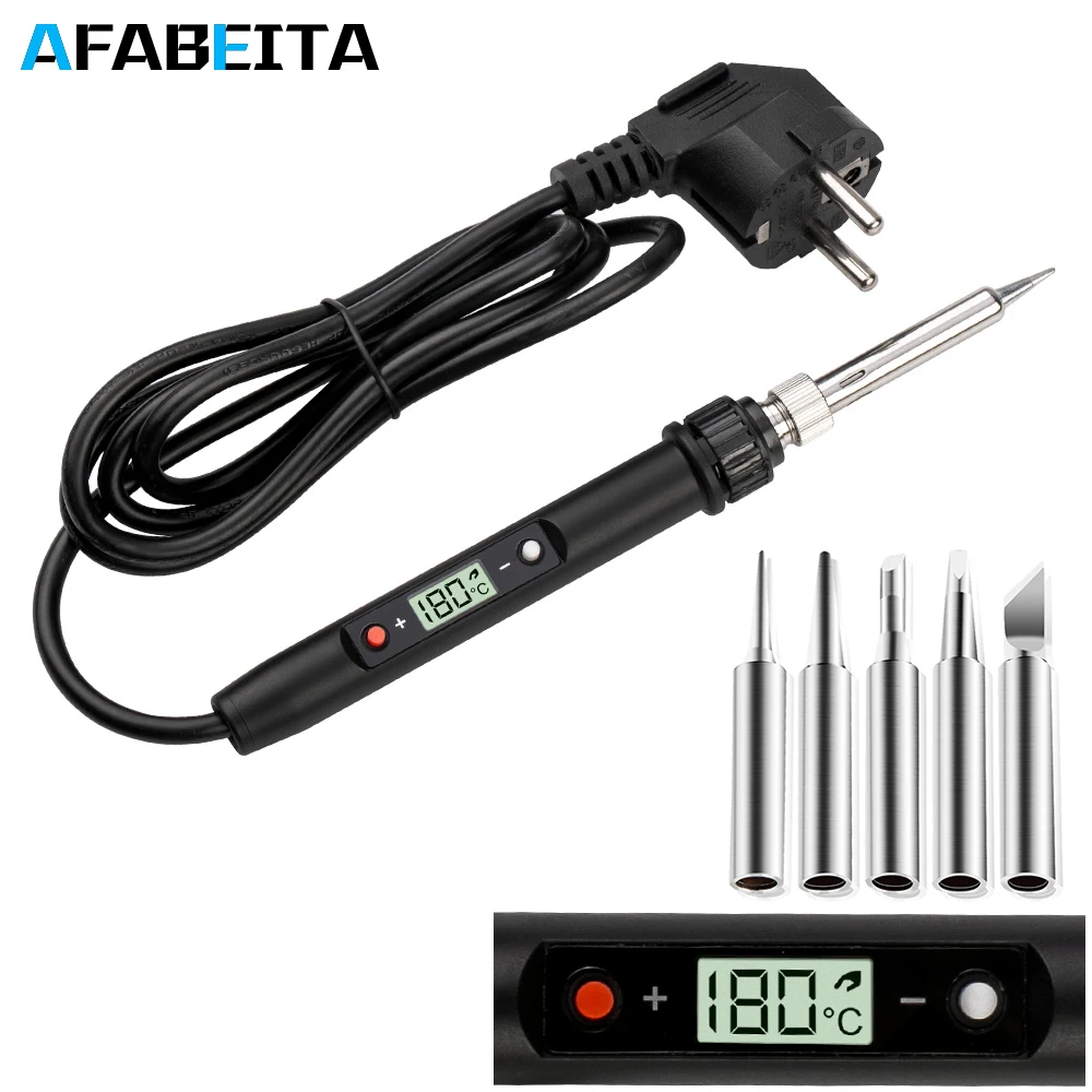 

80W Professional LCD Digital Electric Soldering Iron Temperature Adjustable Electric Soldering Iron Tool Lead-free Mini Solderin