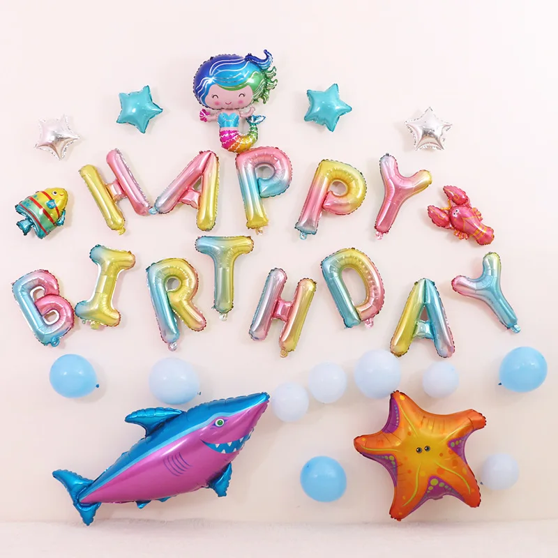 Baby Birthday Scene Decorative Set Children Theme Party Wall Decoration Slip-a Year of Age Balloon Combo Wholesale