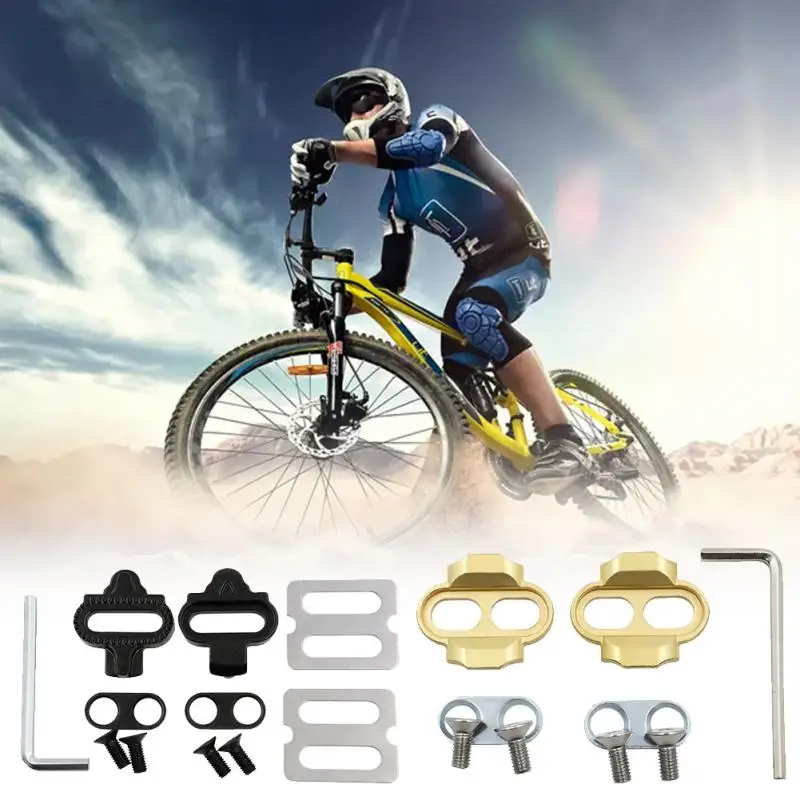 

Mountain Bicycle Pedals Cleat Biking MTB Bike Cleat Set Clips Kit W/Hardware Nuts Cleats SPD Pedals Plate Gasket Sheet Access