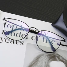 Classic Fashion Men Women Optical Glasses Metal Frame High Quality Pc Retro Luxury Male Female Reading Flat Eyeglasses