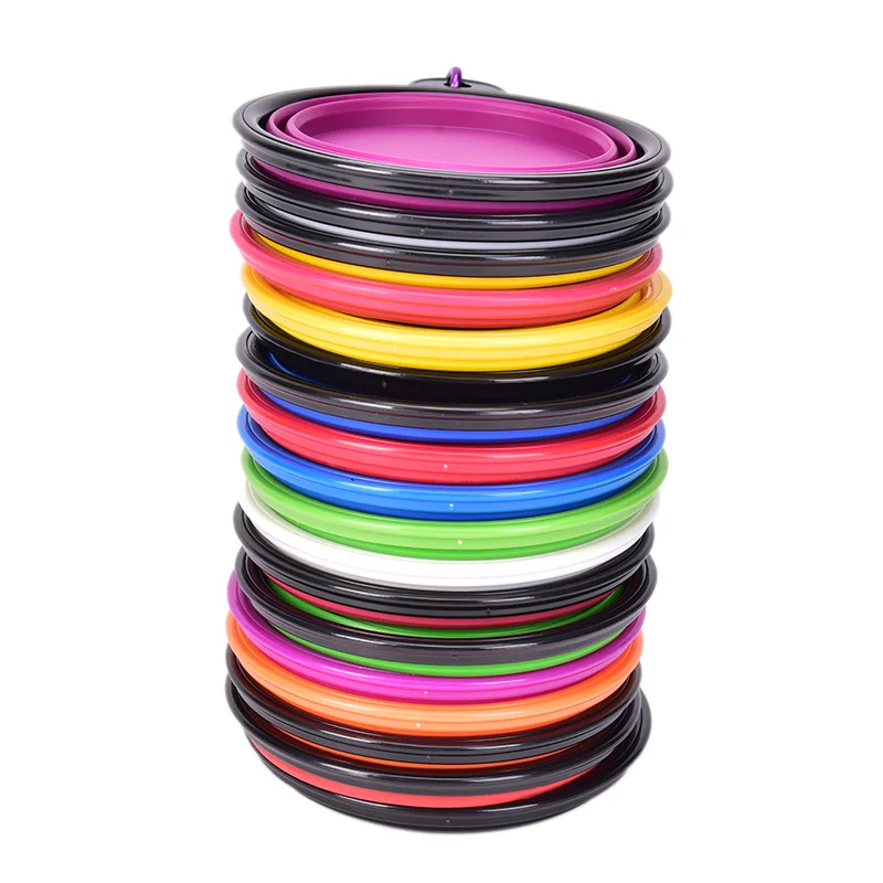 Portable Travel Bowl For Dog Water Food Container Collapsible Silicone Multi-function Pet Folding Drinker | Дом и сад