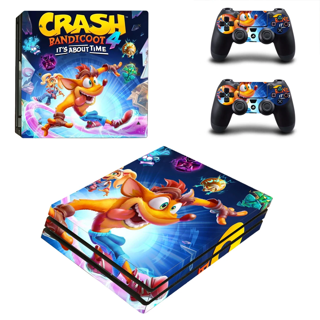 Crash Bandicoot Ps4 Pro Skin Sticker Decalcomania Per Sony Ps4 Playstation 4 Pro Console E 2 Controller Skin Stickers Vinile