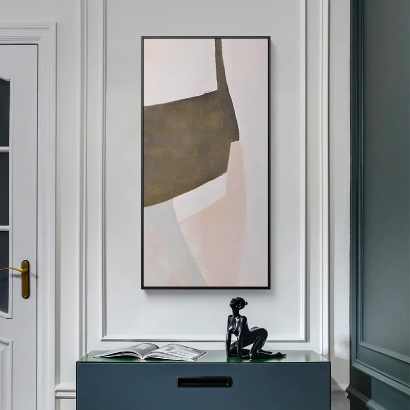 

Morandi Color Nude Pink Acrylic Abstract Painting Canvas Art Large Wall Art Moder Minimalist Painting Room Decoration Home Decor