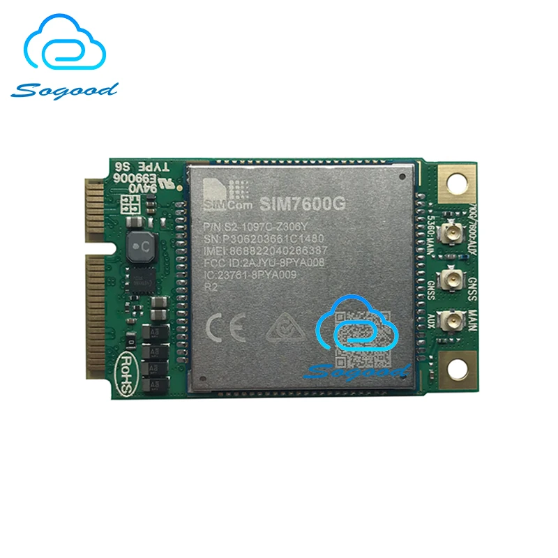 Модуль SIMCOM SIM7600 SIM7600G MINI PCIE LTE CAT1 многодиапазонный с поддержкой Wi-Fi EDGE GPRS GSM и модуль