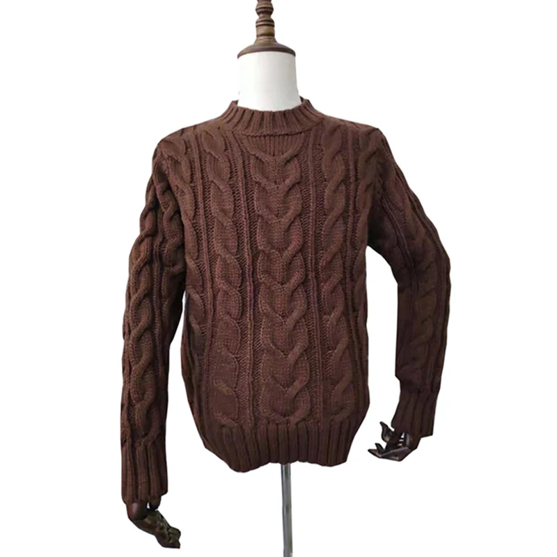 Winter Men's Pullover Sweater Casual Soft and Comfortable Pullover Sweater coat Thick warm Hand-knitted Cool Men's Sweater