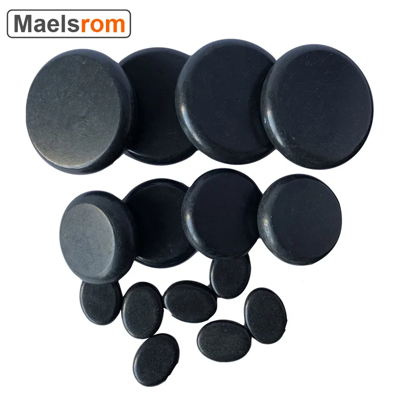 16Pcs Professional Energy Massage Lava Natural Energy Stone Massage Set Hot Compress Spa Rock Basalto Guasha Health Care Body