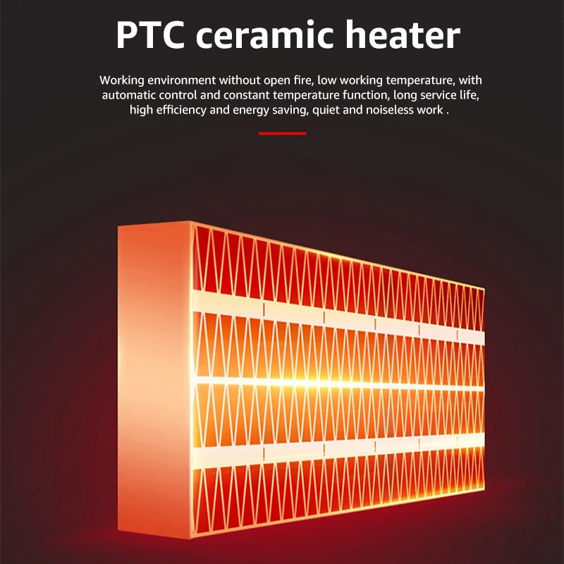 250W Electric Ceramic Space Heater Portable Fast Heating Air Fan for Office Home EU Plug