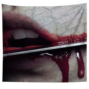 

Tapestries Scary Blood Halloween Wall Hanging Tapestry Carpet Party Wall Cloth