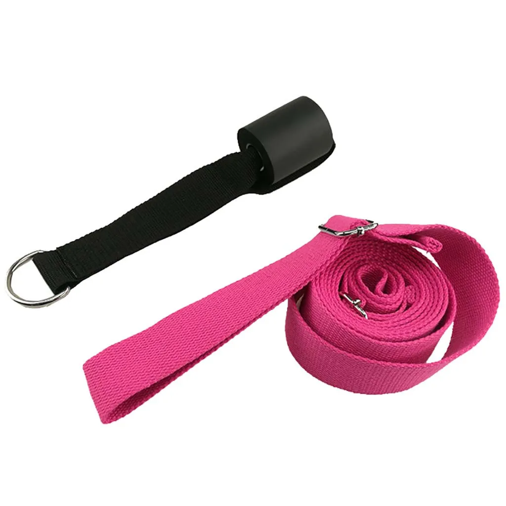 Hot Pink Дверной гибкий растягивающийся ножной ремень для балета, для танцев, гимнастики, тренировок, йоги, гибкий растягивающийся Пояс для ног Z918 - Цвет: Hot Pink
