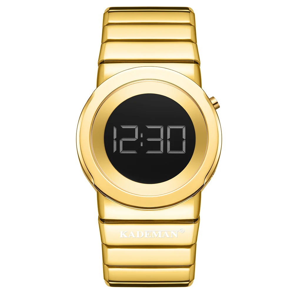 Kademan роскошные женские часы из нержавеющей стали аналоговые кварцевые часы браслет женские часы Роскошные Звездные Дамская мода - Цвет: Золотой