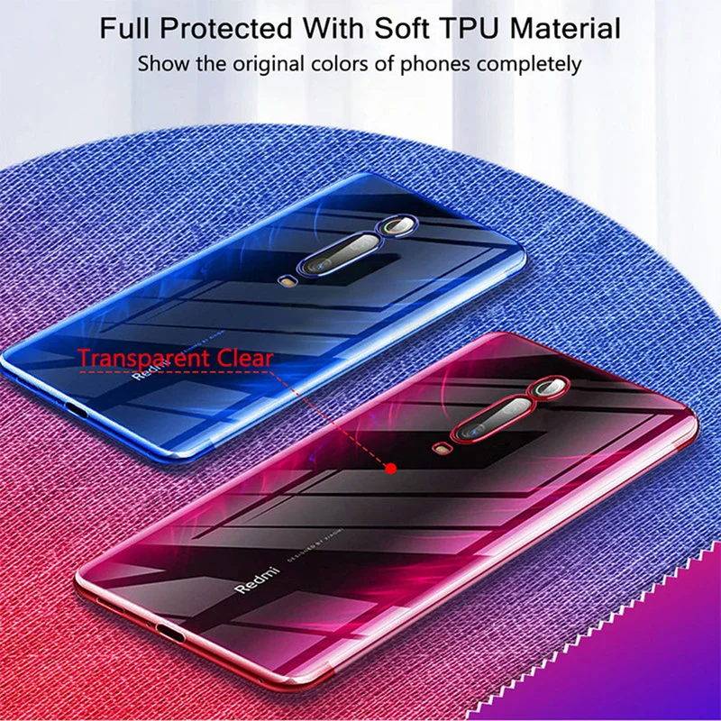 

Luxury Plating Silicone Case for Xiaomi CC9 CC9e Mi 9T Pro A3 Lite Mi 9 SE Clear Soft TPU Back Cover for Redmi Note 7 K20 Pro