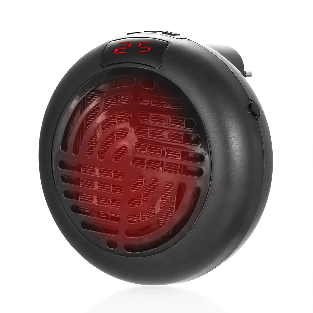 Мини-электрический обогреватель с регулируемой температурой и таймером, вставной настенный вентилятор, удобный нагревательный радиатор для плиты, 220 В, 900 Вт, теплая машина