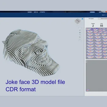 

Joke face 3D model CNC laser cutting file CDR DXF format file vector design drawing