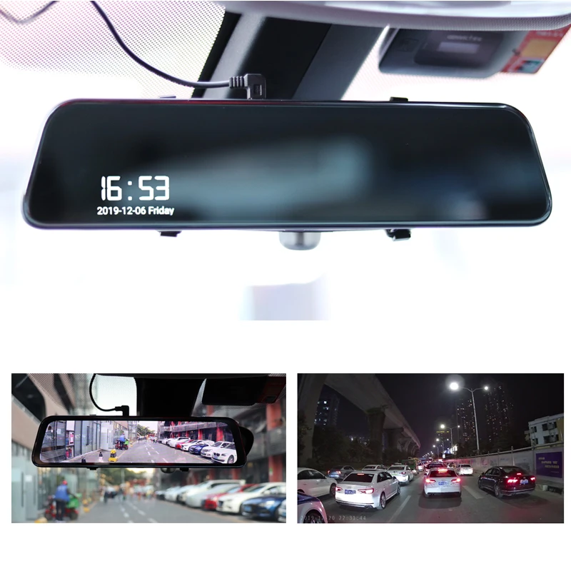 Автомобильный видеорегистратор зеркало заднего вида 12 дюймов 4G Android HD 1080P GPS Wi Fi