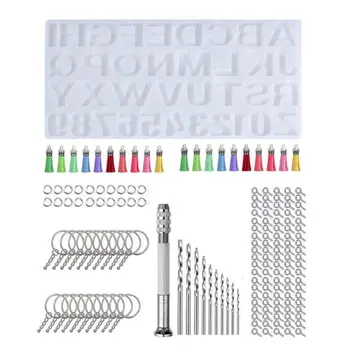 

1 Set Crystal Epoxy Resin Mold Alphabet Letter Number Pendant Casting Silicone Mould DIY Crafts Keychain Making Tools