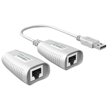 

USB Cable Extension Extender Up to 150Ft USB to CAT5 RJ45 LAN Cable Adapter for Computer Router