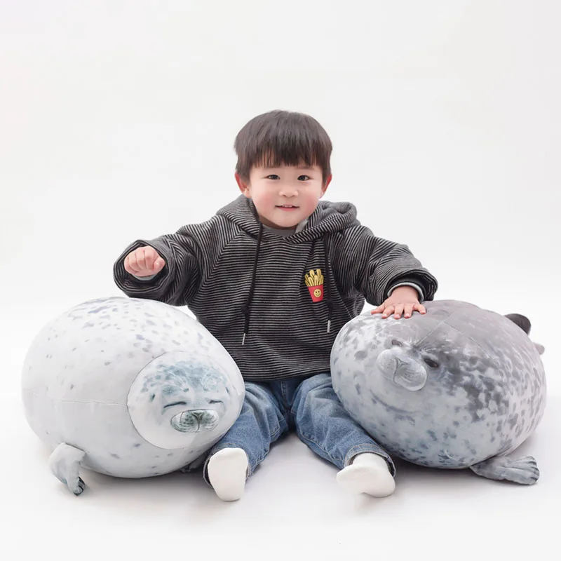 30cm 40cm 60cm Cute Seal Plush Toy Lifelike Stuffed Marine Life Seal Soft Doll Simulation Seal Pillow Kids Toys Birthday Gift attyi 11inch bebé full body soft solid silicone reborn baby girls dolls artists painted lifelike newborn doll кукла реборн