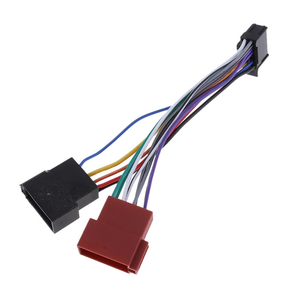 Car Wiring Car ISO Harness Head Cable for Pioneer 16-Pin ISO (Female) Stereo Radio Wire Adapter Plug Wiring Connector Cable