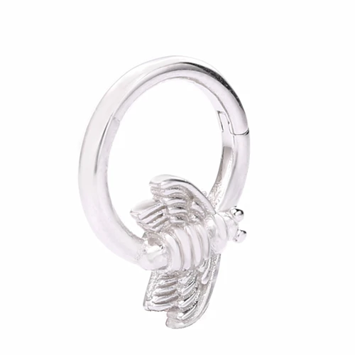 Silver Moonmory 925 стерлинговые Серебряные Обручи Huggies Beed змея петли Круглые Серьги Кристалл CZ для Модные женские ювелирные изделия - Окраска металла: Silver