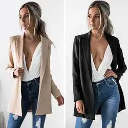 2019 новый модный Женский Повседневный тонкий пиджак в деловом стиле приталенный жакет пиджак пикантная верхняя одежда