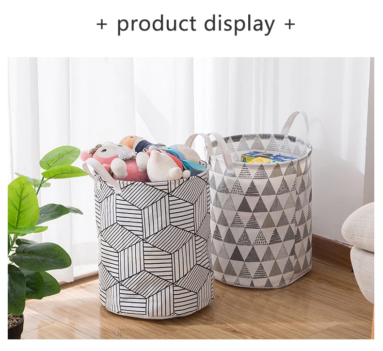 Large Capacity Foldable Laundry Basket Art Waterproof Children's Toy Basket Tunic Dirty Debris Multifunction Storage Basket