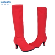 Танцевальные сапоги для латинских танцев женские туфли на высоком каблуке 5 см с мягкой подошвой, танцевальная обувь для джаза для женщин, обувь для латиноамериканских танцев, прогулочная обувь из PU искусственной кожи на резиновой подошве, EU34-41