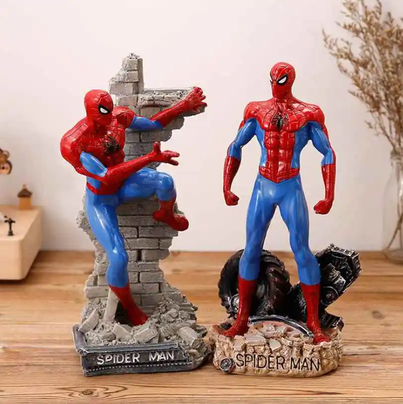 Экшн Мстители Капитан Америка фигурка игрушки; Железный человек паук Marvel коллекция Смола Модель Кукла игрушка для детей подарок на день рождения