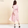 ARTKA 2022 Spring Summer New Women Dress Retro Elegant Chiffon Dresses Sexy V-Neck Lantern Sleeve Long Dress For Women LA25105C ► Photo 3/6