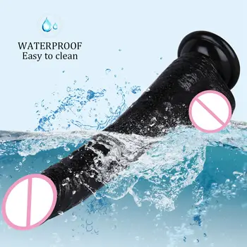 30.5*5CM Super Huge Black Dildos Strapon Thick Giant Realistic Dildo Anal Butt with Suction Cup Big Soft Penis Sex Toy For Women 3