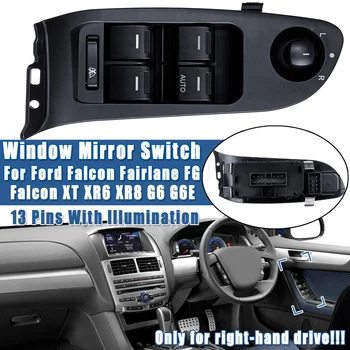 

Window Mirror Switch Electric Power 12/13 Pins For Ford Falcon Fairlane FG Falcon XT XR6 XR8 G6 G6E only for right-hand drive