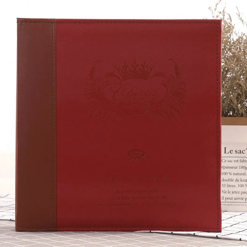 

DIY Self-viscose Film Covered Photo Album PU Material Retro Family Commemorative Album Boy Girl Growth Photo Album Holiday Gifts