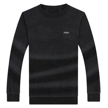 

Middle Age Fat Man Plus Velvet Thicken T Shirt Male Fat Loose Round Neck Backing Shirt Plus Fat plus Size Length Sleeve Keep