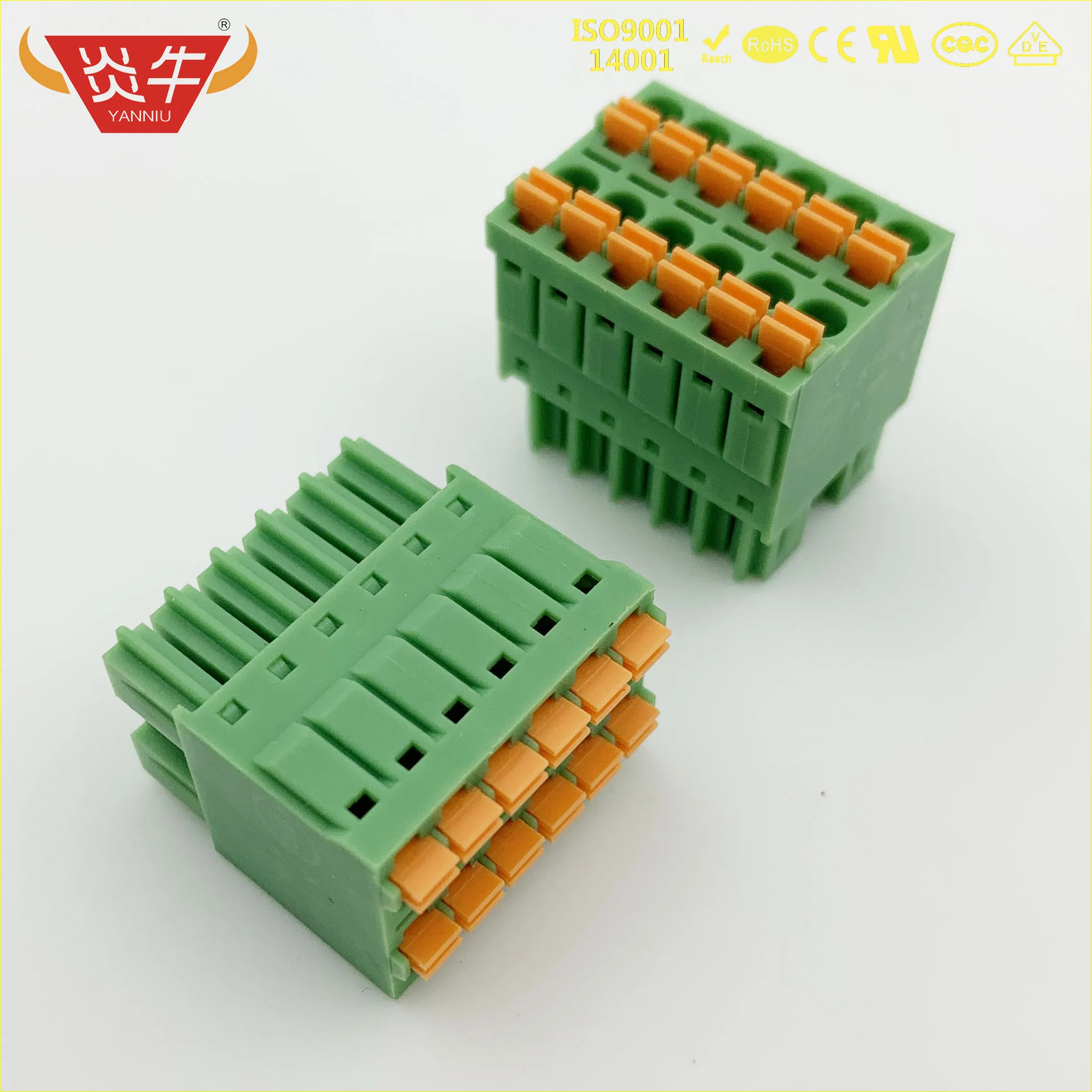 Pcb Plug-in Blocos Terminais 15 Edgknh 3.5mm 4pin F24pin Fmcd – 3-st-3 5-1738814 Phoenix Degson Kf2edgknh 3.5 2 p 12