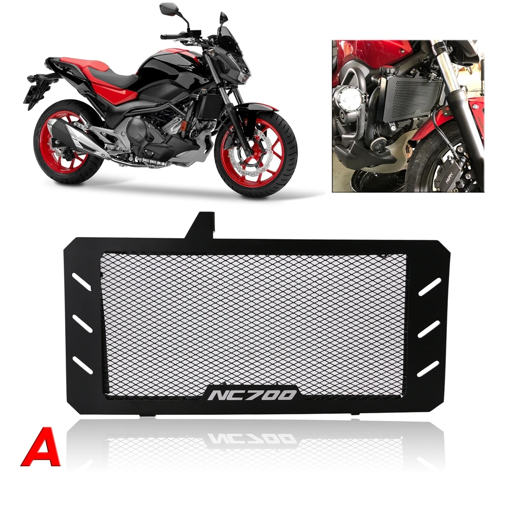 NC700-With logo-A Мотоциклетная решетка радиатора масляный радиатор крышка для HONDA NC700 NC750 X/S NC700S NC700X NC750X NC750S 2012 - Цвет: NC700-With logo-A