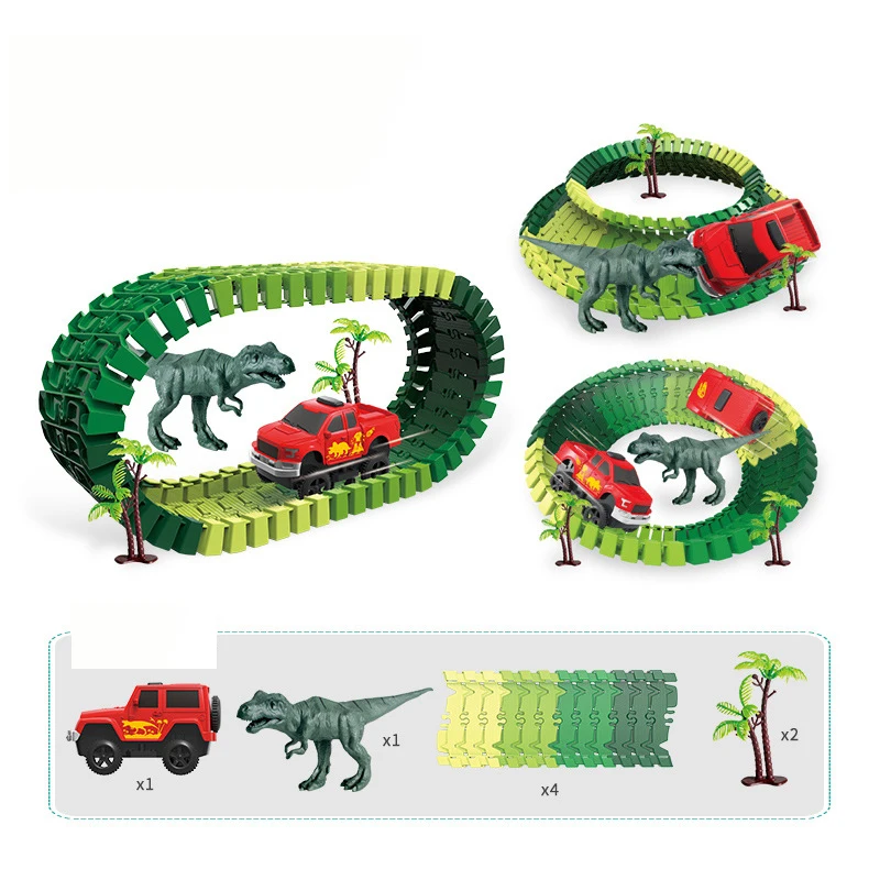 Лидер продаж 2019 игрушечный электромобиль с динозавром волшебная железная дорога