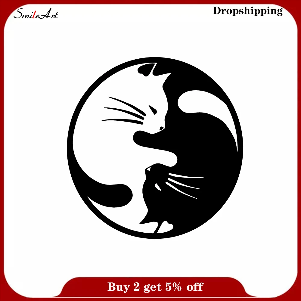 Семья кошка стикер стены s самоклеющиеся художественные обои Съемный украшения