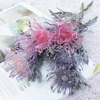 Artificial Flowers Short Branch Crab Claw 2 Fork Pincushion Christmas Garland Vase for Home Wedding Decoration Fake Planting 4