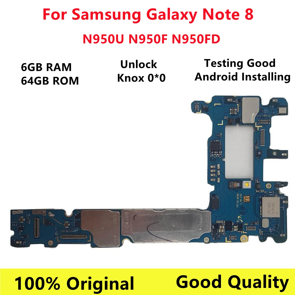 Материнская плата Note 8 для Samsung Galaxy N950F N950F/DS N950FD N950U 64 Гб 128 ГБ материнская