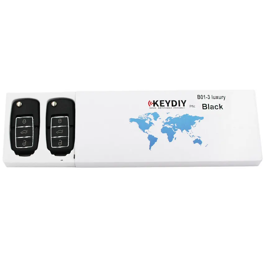 Оригинальный 3 кнопки Универсальный KEYDIY B01 LB роскошный стиль Черный пульт