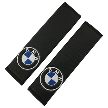 

2 pieces Safety Seat Belt Cover for BMW car leather shoulder pad protection
