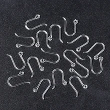 

20pcs/Lot Transparent Plastic Ear Hook Earring Hooks For Jewelry Making Earrings Accessories Base Setting For Jewelry Making