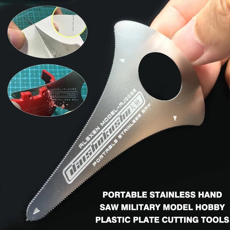 Portable Stainless Hand Saw Military Model Hobby Plastic Plate Cutting Tools For Resin Soldier Figures Model Kits Hobby AJ0036