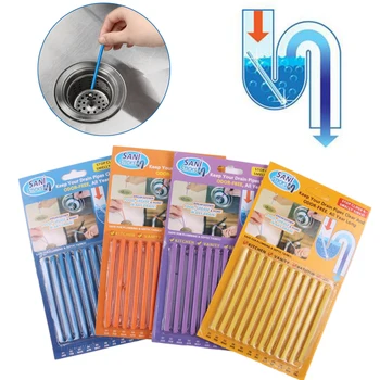 

Wonderlife blue 12Pcs/set Sani Sticks sewage decontamination to deodorant The kitchen toilet bathtub drain cleaner sewer