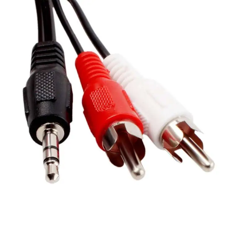 1.2m 3.5mm Audio Cable Aux Auxiliary Cord Male To 2 RCA MP3 Music Adapter Converter | Электроника