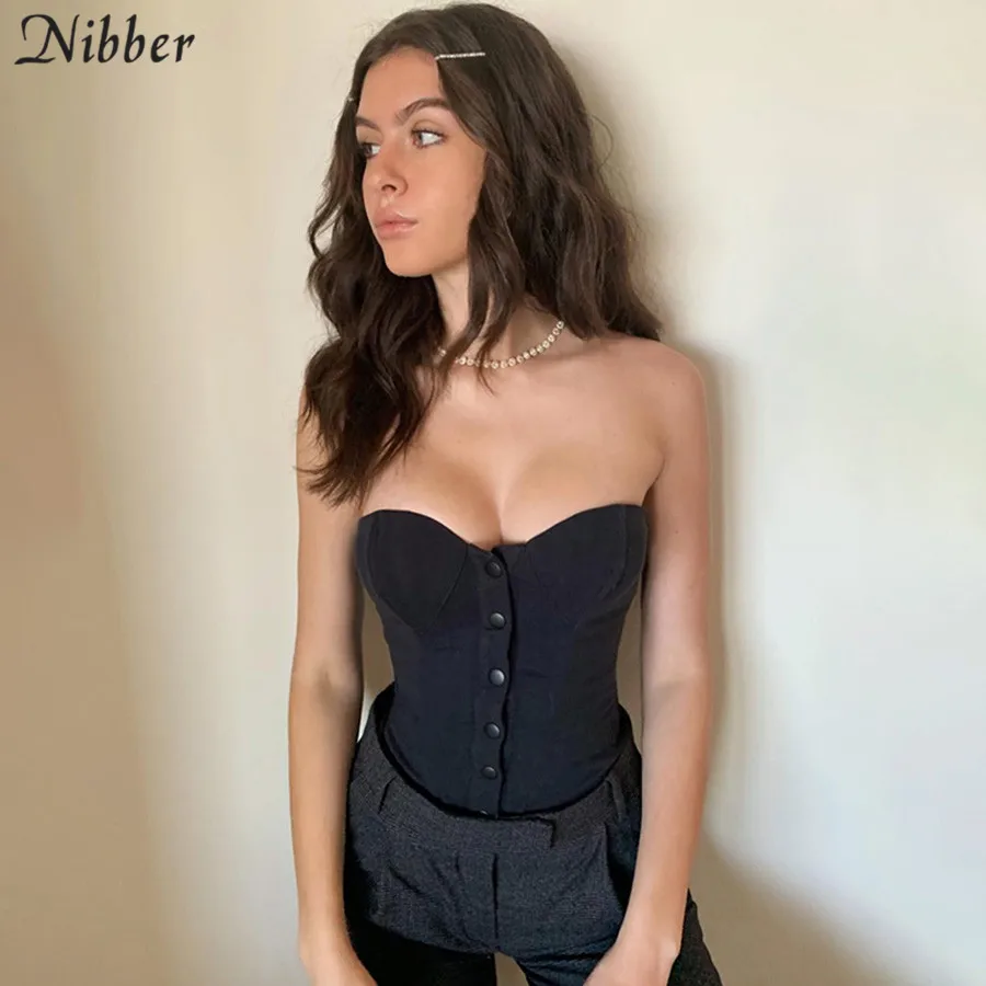 Nibber сексуальные Клубные Топы без бретелек женские осень-зима модные вечерние ночные вне плечо элегантный camis Тонкий Топ туба mujer