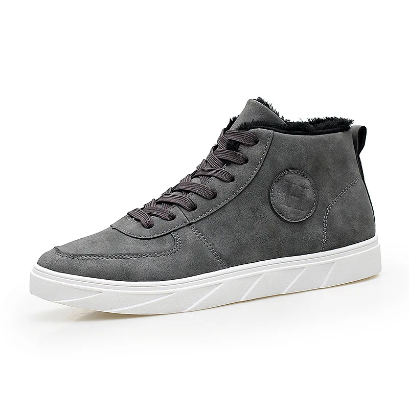 

2019 winter high to help new scrub casual men's shoes trend fashion wild shoes plus cotton plus velvet comfortable wea