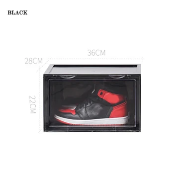

Sneaker Shoe Box Acrylic Sneaker Display Box Shoes Storage Case Organizers Stackable Foldable SEC88